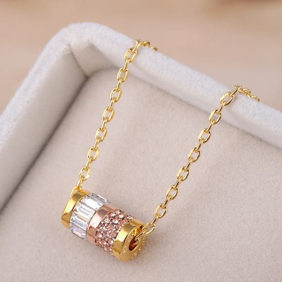 michael kors barrel pendant necklace